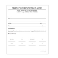 Prodotto Registro Pulizia sanificazione azienda