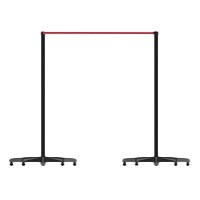 Prodotto Kit 2 colonnine delimitazione spazi - nero/rosso