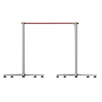Prodotto Kit 2 colonnine delimitazione spazi - silver/rosso