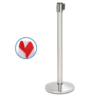 Prodotto Colonnina acciaio - nastro bianco/rosso