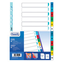 Prodotto Divisori in polipropilene colorato - numerico 1/12