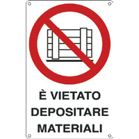 Prodotto Cartelli di divieto "È vietato depositare materiali"
