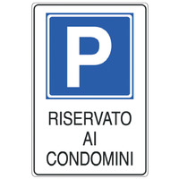 Prodotto Cartelli "Parcheggio riservato ai condomini"