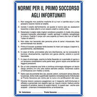 Prodotto Cartelli "Norme di primo soccorso infortunati"