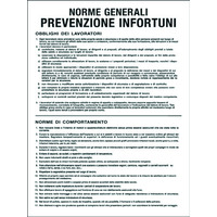 Prodotto Cartelli per cantiere "Norme generali prevenzione infortuni"