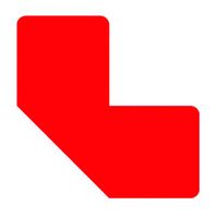 Prodotto Segnaletica da pavimento a L - rosso