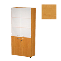 Prodotto Armadio ante basse e vetro - noce chiaro