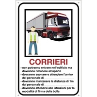 Prodotto Cartello "Regole da seguire corrieri"