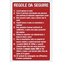 Prodotto Cartello "Regole da seguire"